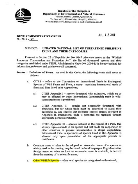 enhanced forestry information system|DENR Administrative Order No. 2019.